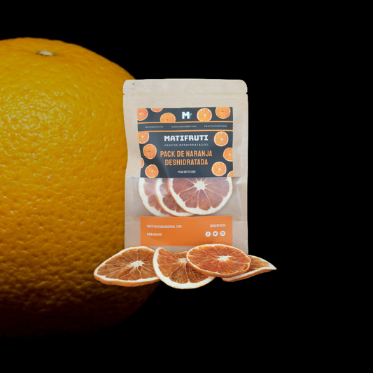 pack matifruti de naranja deshidratada de 100 gramos